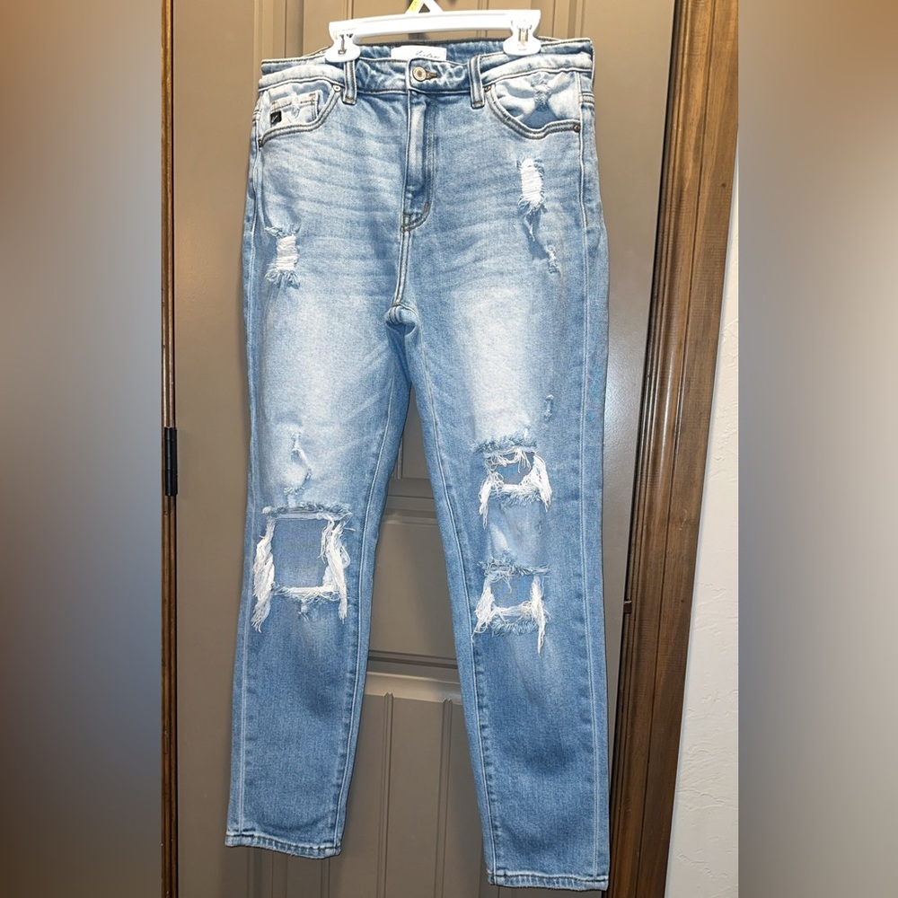 Womens Distressed Highrise Kan Can Jeans size 9/28